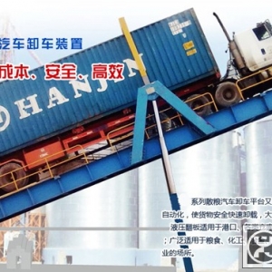 Bulk hydraulic flap unloading platform