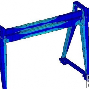 A double hook gantry crane beam finite element analysis